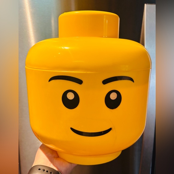 Lego Other - LEGO Bright Yellow Smiling Storage Head